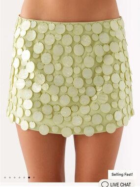 Peppermayo Movie Star Mini Skirt - Lime Green